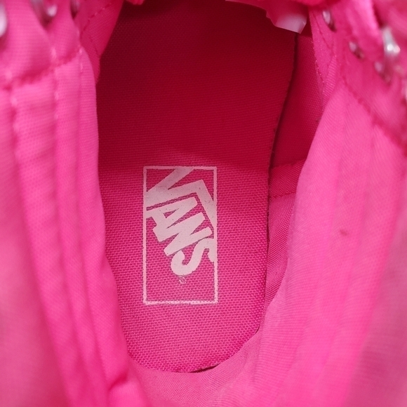 Vans Old Skool Hi Top Pink Sneakers Women's 7 Men 5.5 Shoes - Picture 11 of 14